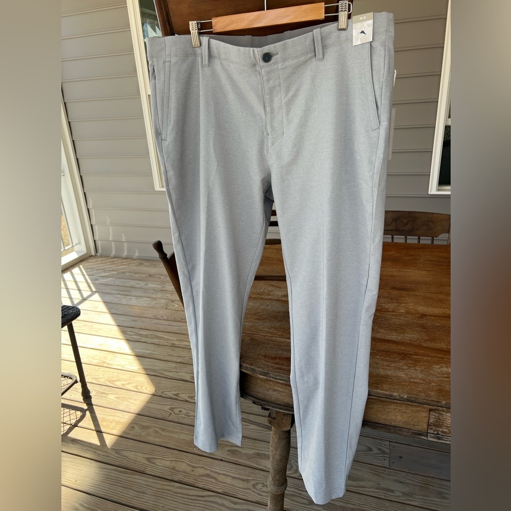Tommy Bahama On Par golf pants Flat Front Men’s Island Zone SPF Grey 40x32